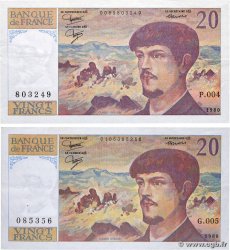 20 Francs DEBUSSY Lot FRANCE  1980 F.66.01