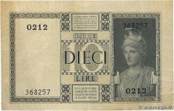 10 Lire ITALY  1939 P.025a VF