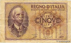 5 Lire ITALIE  1940 P.028