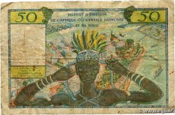 50 Francs FRENCH WEST AFRICA  1956 P.45 G