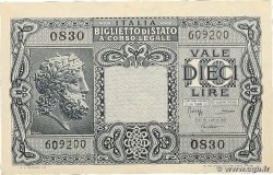 10 Lire ITALY  1944 P.032c XF+