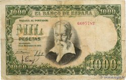 1000 Pesetas ESPAÑA  1951 P.143a RC+