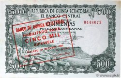 5000 Bipkwele sur 500 Pesetas EQUATORIAL GUINEA  1980 P.19 AU+