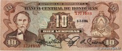 10 Lempiras HONDURAS  1984 P.064b F