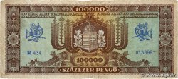 100000 Pengo HUNGARY  1945 P.121a F