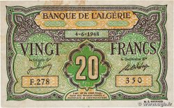 20 Francs ALGERIA  1948 P.103 BB