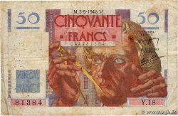 50 Francs LE VERRIER FRANCIA  1946 F.20.04 RC+