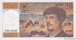 20 Francs DEBUSSY FRANCIA  1989 F.66.10B26 SC+