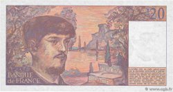 20 Francs DEBUSSY FRANCIA  1989 F.66.10B26 SC+