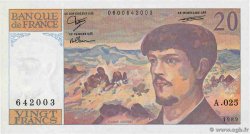 20 Francs DEBUSSY FRANCE  1989 F.66.10A25