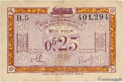 25 Centimes FRANCE regionalism and miscellaneous  1918 JP.135.03