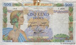 500 Francs LA PAIX FRANKREICH  1942 F.32.34