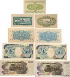 50 à 1000 Yen Lot GIAPPONE  1940 P.LOT q.SPL