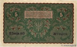 5 Marek POLOGNE  1919 P.024 SUP