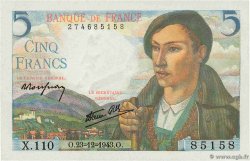 5 Francs BERGER Numéro radar FRANCE  1943 F.05.05