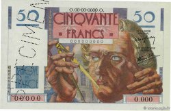 50 Francs LE VERRIER Spécimen FRANCE  1946 F.20.01Sp UNC