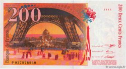 200 Francs EIFFEL Fauté FRANKREICH  1996 F.75.02 ST