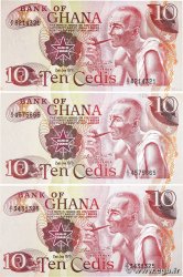 10 Cedis Lot GHANA  1978 P.16f SPL+