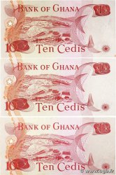 10 Cedis Lot GHANA  1978 P.16f SPL+