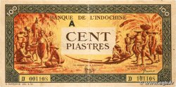 100 Piastres orange FRENCH INDOCHINA  1942 P.073