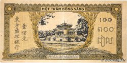 100 Piastres orange FRENCH INDOCHINA  1942 P.073 VF+