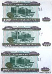 1000 Kyats Lot MYANMAR  1998 P.77b UNC-