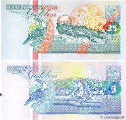 25 Gulden Lot SURINAM  1991 P.136a et P.138a ST