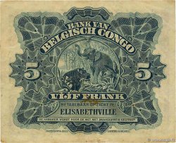 5 Francs BELGA CONGO Élisabethville 1920 P.04 MBC