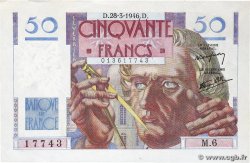 50 Francs LE VERRIER FRANCE  1946 F.20.02