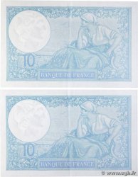 10 Francs MINERVE modifié Consécutifs FRANCE  1941 F.07.28 XF