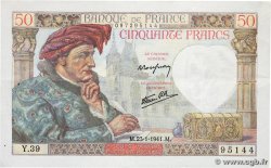 50 Francs JACQUES CŒUR FRANCE  1941 F.19.05