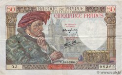 50 Francs JACQUES CŒUR FRANCE  1940 F.19.01