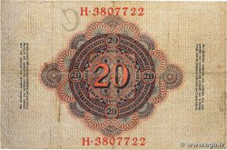 20 Mark GERMANY  1910 P.040b F+