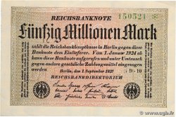 50 Millions Mark GERMANY  1923 P.109e