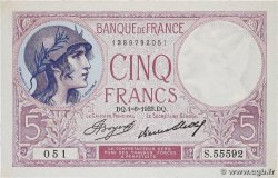 5 Francs FEMME CASQUÉE FRANCE  1933 F.03.17