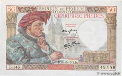 50 Francs JACQUES CŒUR FRANKREICH  1941 F.19.17 fST+