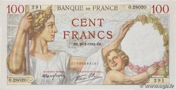 100 Francs SULLY FRANCE  1942 F.26.65