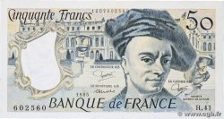 50 Francs QUENTIN DE LA TOUR FRANCE  1985 F.67.11