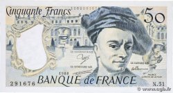 50 Francs QUENTIN DE LA TOUR FRANKREICH  1988 F.67.14 fST+