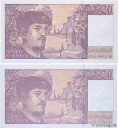 20 Francs DEBUSSY à fil de sécurité Lot FRANCE  1991 F.66bis.02 UNC-