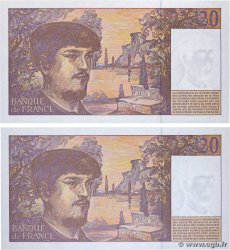 20 Francs DEBUSSY Modifié Consécutifs FRANCE  1997 F.66ter.02 UNC-