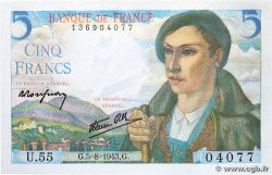 5 Francs BERGER FRANCE  1943 F.05.03