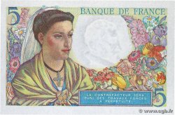 5 Francs BERGER FRANCE  1943 F.05.05 UNC