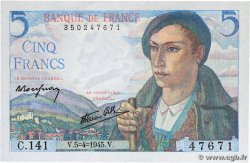 5 Francs BERGER FRANCE  1945 F.05.06