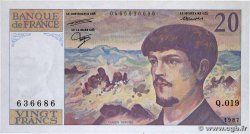 20 Francs DEBUSSY FRANCE  1987 F.66.08