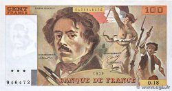 100 Francs DELACROIX modifié FRANCE  1979 F.69.02c AU