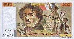 100 Francs DELACROIX modifié FRANKREICH  1981 F.69.05 ST