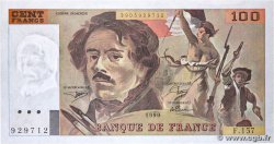 100 Francs DELACROIX imprimé en continu FRANCE  1990 F.69bis.02b NEUF