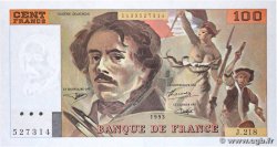 100 Francs DELACROIX imprimé en continu FRANKREICH  1993 F.69bis.05 ST