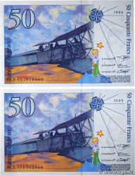 50 Francs SAINT-EXUPÉRY Lot FRANCE  1993 F.72.02 UNC-